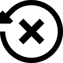 Delete Recently Deleted Cross Icon from Sharp Solid Set