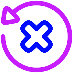Delete Recently Deleted Cross Icon from Plump Neon Set