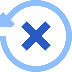 Delete Recently Deleted Cross Icon from Sharp Flat Set