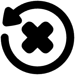 Delete Recently Deleted Cross Icon from Plump Solid Set