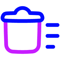 Delete Sweep Trash Icon from Plump Neon Set