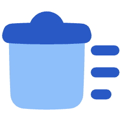 Delete Sweep Trash Icon from Plump Flat Set