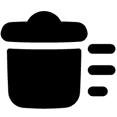 Delete Sweep Trash Icon from Plump Solid Set