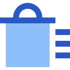 Delete Sweep Trash Icon from Sharp Flat Set