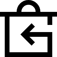 Empty Recycle Bin 1 Icon from Sharp Line Set