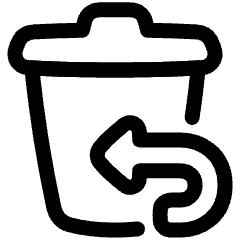 Empty Recycle Bin 2 Icon from Plump Line Set