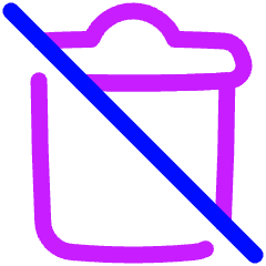 Permanently Delete Icon from Plump Neon Set