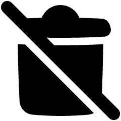 Permanently Delete Icon from Plump Solid Set
