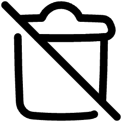 Permanently Delete Icon from Plump Line Set