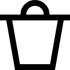 Recycle Bin 1 Icon from Sharp Line Set