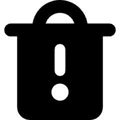 Recycle Bin Alert Icon from Core Solid Set