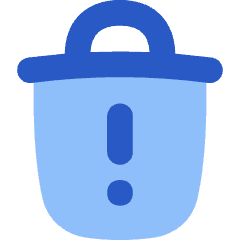 Recycle Bin Alert Icon from Flex Flat Set
