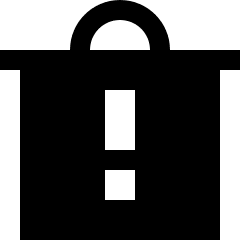 Recycle Bin Alert Icon from Sharp Solid Set
