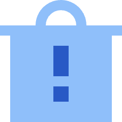 Recycle Bin Alert Icon from Sharp Flat Set