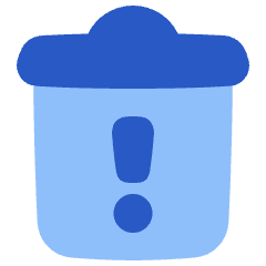 Recycle Bin Alert Icon from Plump Flat Set
