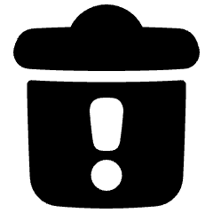 Recycle Bin Alert Icon from Plump Solid Set