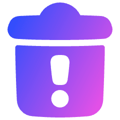 Recycle Bin Alert Icon from Plump Gradient Set