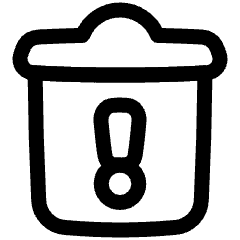 Recycle Bin Alert Icon from Plump Line Set