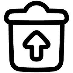 Recycle Bin Throw 1 Icon from Plump Line Set