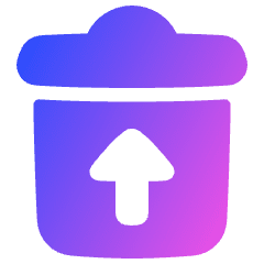 Recycle Bin Throw 1 Icon from Plump Gradient Set