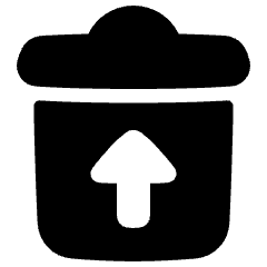 Recycle Bin Throw 1 Icon from Plump Solid Set