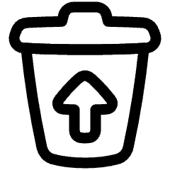 Recycle Bin Throw 2 Icon from Plump Line Set