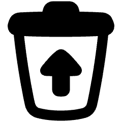 Recycle Bin Throw 2 Icon from Plump Remix Set