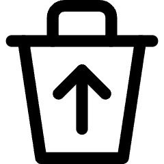 Recycle Bin Throw 2 Icon from Core Line Set