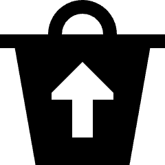 Recycle Bin Throw 2 Icon from Sharp Solid Set