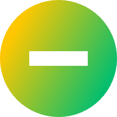 Subtract Circle Icon from Sharp Gradient Set