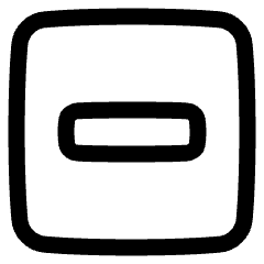 Subtract Square Icon from Plump Line Set