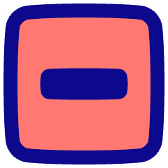 Subtract Square Icon from Plump Pop Set