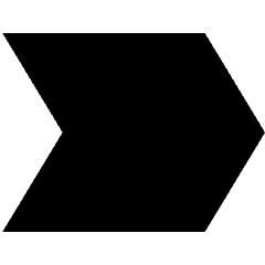 Tag Chevron Icon from Sharp Solid Set