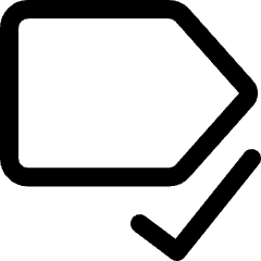 Tag Label Check Select Icon from Core Line Set