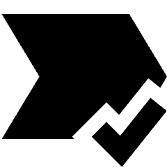 Tag Label Check Select Shevron Icon from Sharp Solid Set