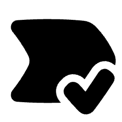 Tag Label Check Select Shevron Icon from Plump Solid Set