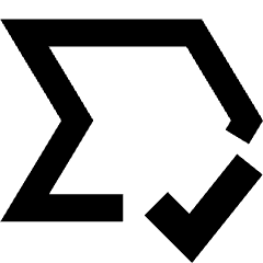 Tag Label Check Select Shevron Icon from Sharp Remix Set