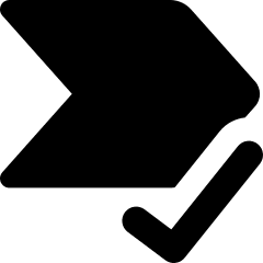 Tag Label Check Select Shevron Icon from Core Solid Set