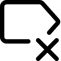 Tag Label Cross Select Icon from Core Line Set