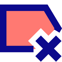 Tag Label Cross Select Icon from Sharp Pop Set