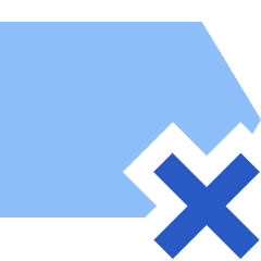 Tag Label Cross Select Icon from Sharp Flat Set