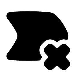 Tag Label Cross Select Shevron Icon from Plump Solid Set