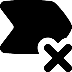 Tag Label Cross Select Shevron Icon from Flex Solid Set