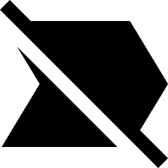 Tag Label Off Disable Shevron Icon from Sharp Solid Set