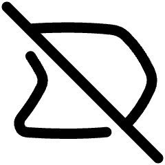 Tag Label Off Disable Shevron Icon from Plump Line Set