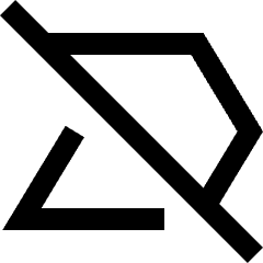 Tag Label Off Disable Shevron Icon from Sharp Line Set