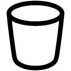 Trash Bin Remove Icon from Plump Line Set