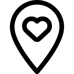 Location Heart Icon from Ultimate Regular Set