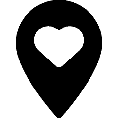 Location Heart Icon from Ultimate Bold Set