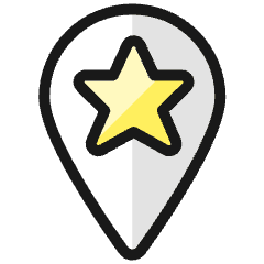 Pin Star Icon from Ultimate Colors Set